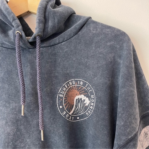 Roxy Free in The Sea Oversized Pullover Sweatshirt in Blue Women’s Size Small - Picture 5 of 12